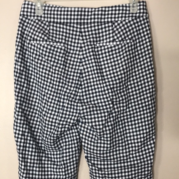 J. Crew Hayden plaid navy linen crop pants size 2 - Picture 11 of 14